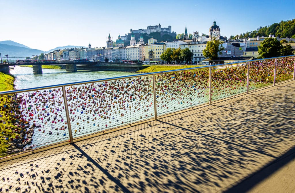 Salzburg 景點-Makartsteg 愛鎖橋