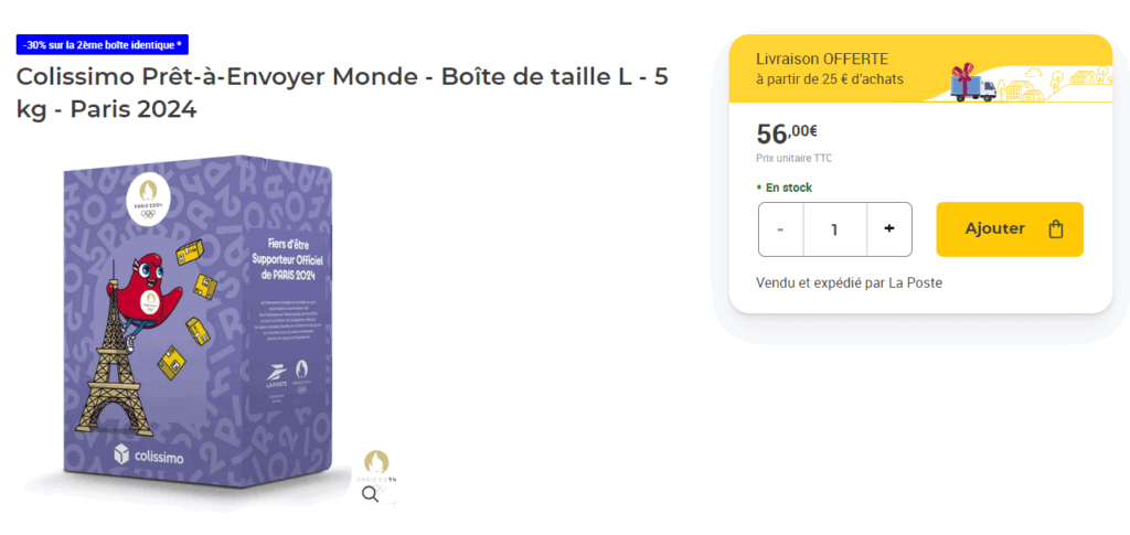 推薦大家可以到郵局購買法國官方推出的「國際便利箱」ColissimoPrêt-à-Envoyer Monde (International)，此款箱子提供以下兩種尺寸