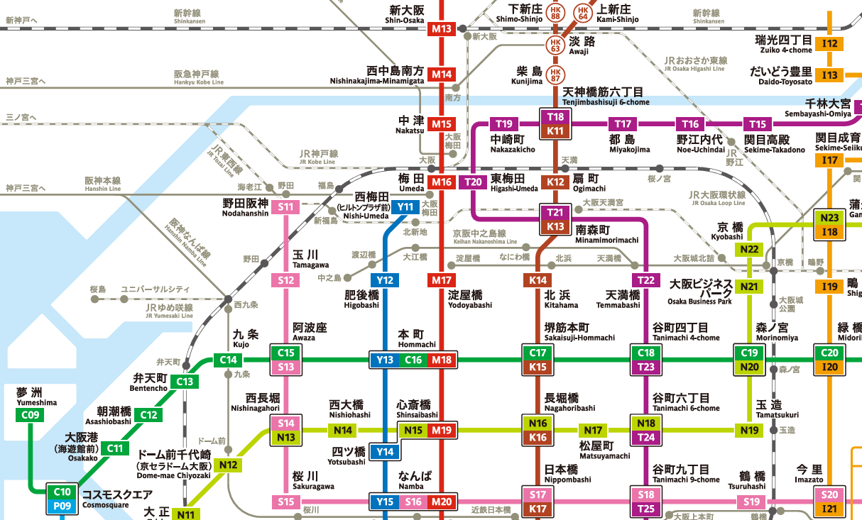 搭乘地鐵是最簡單的方式，夢洲站位於大阪地下鐵 (Osaka Metro) 中央站的底站